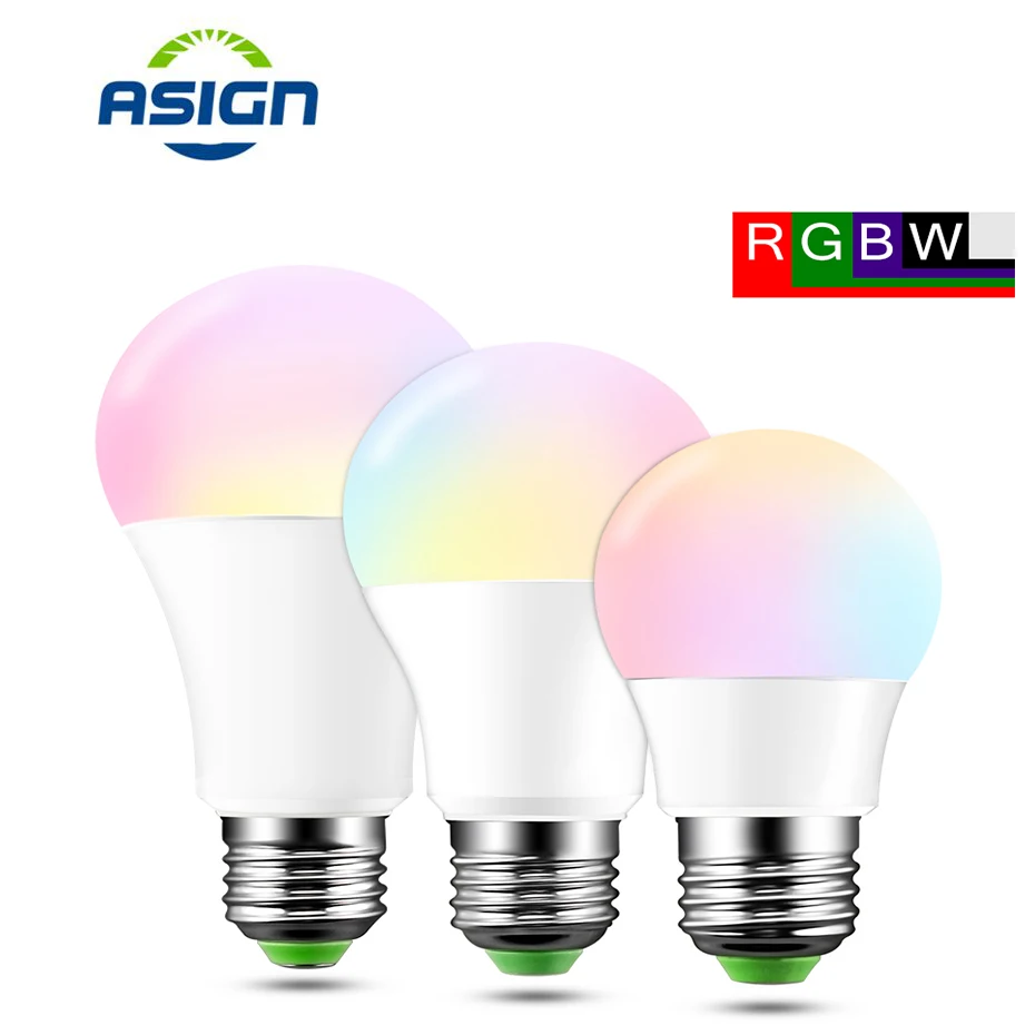 110 В 220 Светодиодная лампа E27 RGB светодиодные лампы 5 Вт 10 15 Диммируемые смарт для