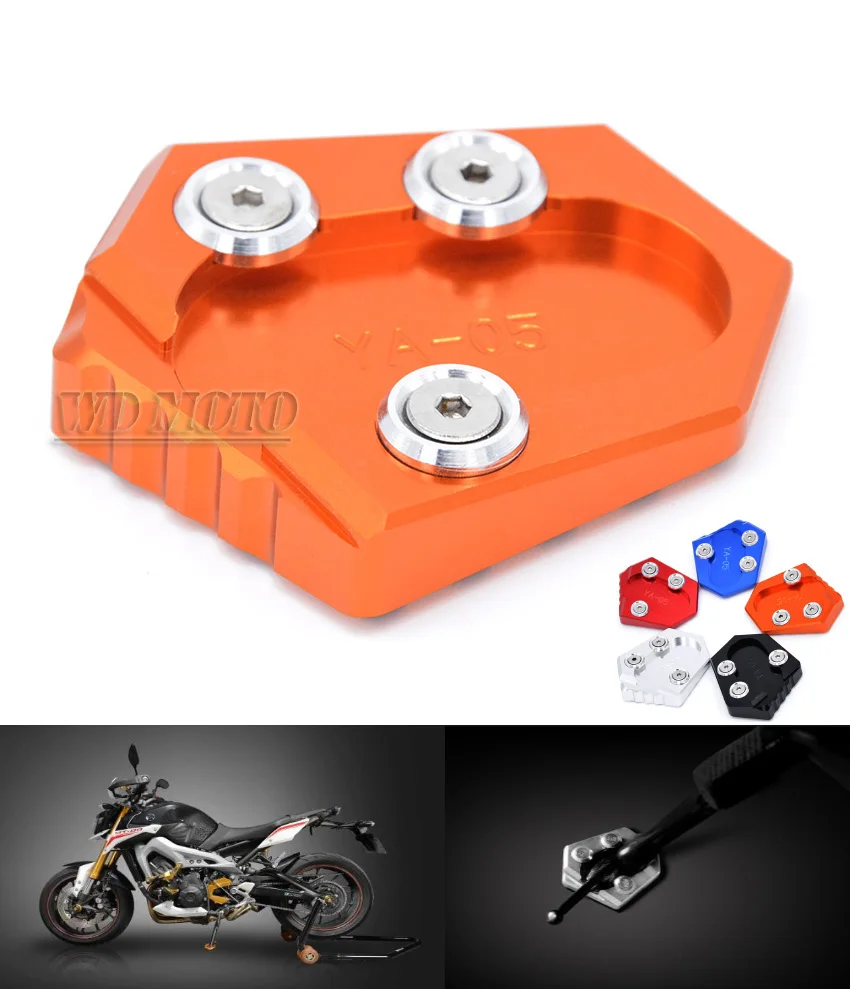 Motorcycle Accessories CNC Side Kickstand Stand Extension Plate For Yamaha MT09 2014 2015 FZ07 | Автомобили и мотоциклы