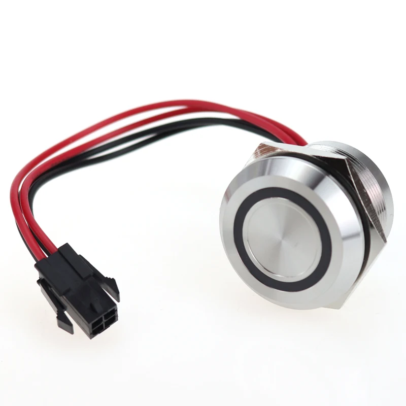 

Normally Open Momentary 12V/24V IP67 Waterproof 25mm Flat Head Stainless Silver Small Piezo Switch Touch To Start With Wire