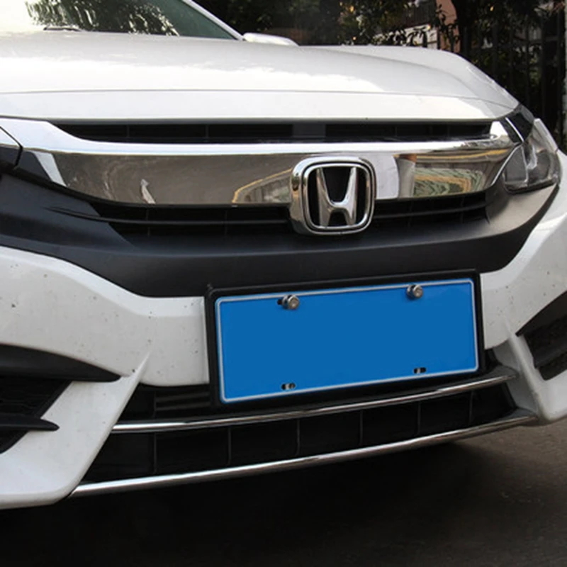Автомобильные аксессуары для Honda Civic 10th ABS Хром Передний Задний бампер решетка для губ крышка вставка протектор молдинг планки 3 шт