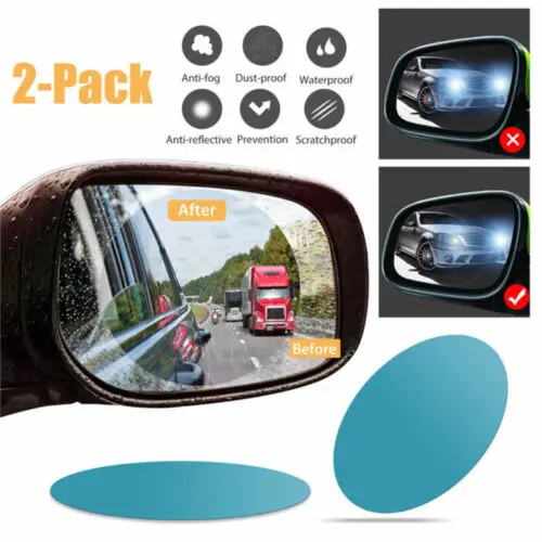 

1 Pair Auto Car Anti Water Mist Film Anti Fog Coating Rainproof Hydrophobic Rearview Mirror Protective Film