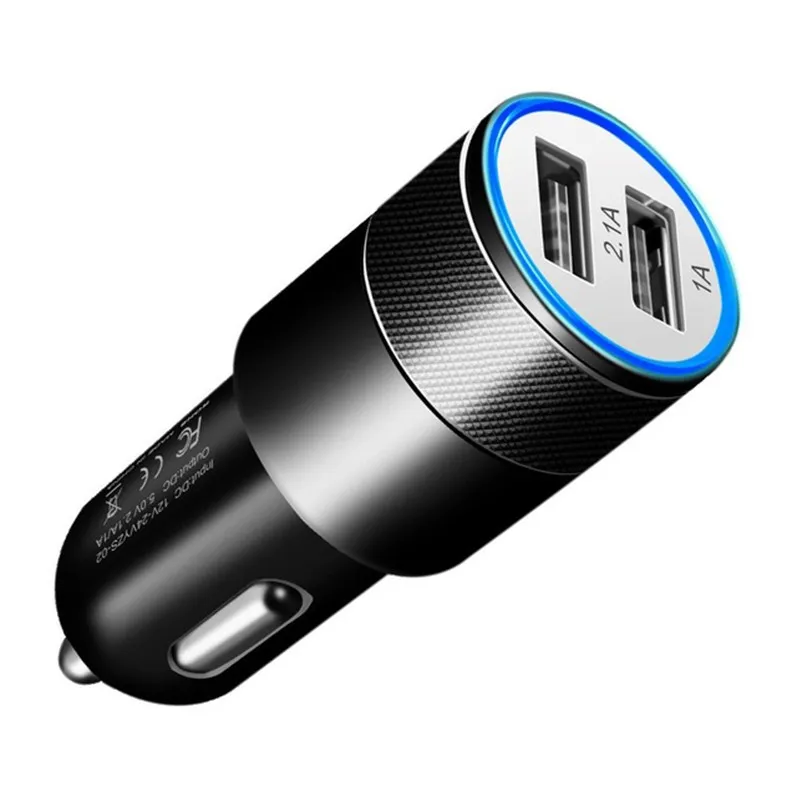 Dual USB Car Charger For Samsung Galaxy Note 9 8 5 A8 A6 A5 S9+ S9 S8 Plus S7 Edge S6 S5 Chargers 5V 2.1A Adapter Charge Cable (1)