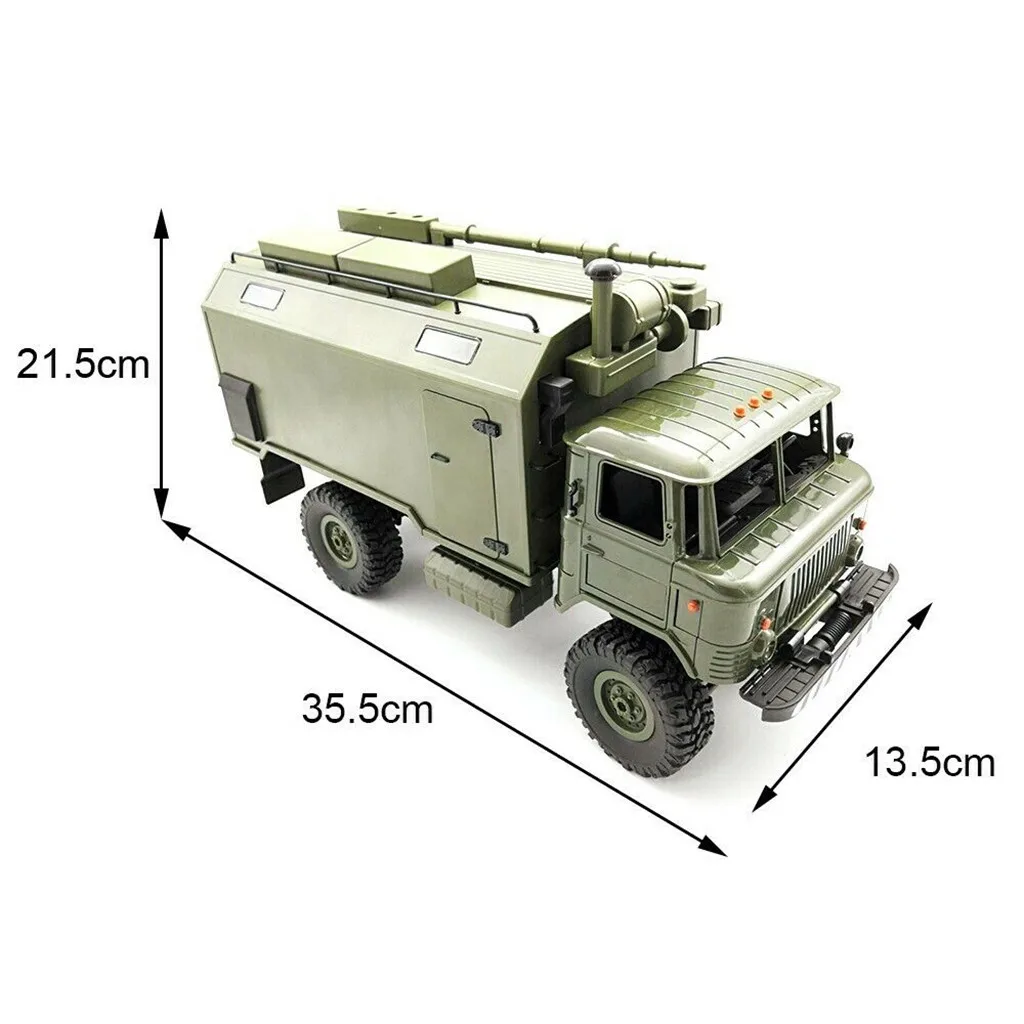WPL B24ZH 1:16 2 4G 4WD RC военный грузовик внедорожный Рок Гусеничный RTR зеленый с