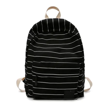 

2018 New Simple Leisure striped Shoulder Bag Harajuku High School Student Backpack teenager bookbag school bags
