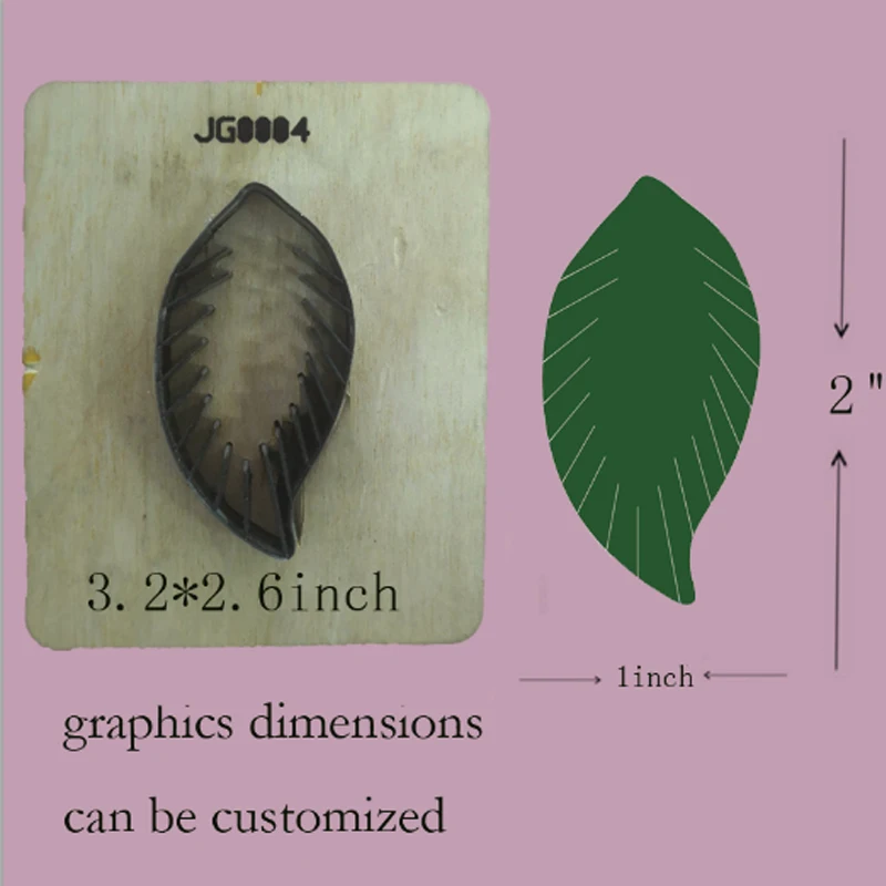 

Fringe Earring Wooden mold cutting Dies Big Leaves 82*66*18mm New For 2019 Scrapbooking Craft Embossing Die cuts Card making diy