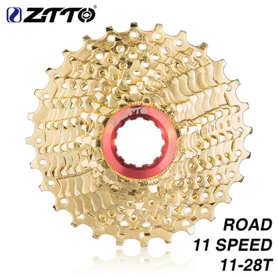 

ZTTO/Hunting Mountain Road Golden Bicycle Flywheel 11 Speed 28T Card Road Speed Gear Gold Flywheel Road Bike Riding Accessories