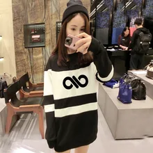 INFINITE KPOP spring autumn 2016 Korean version men women Mixed colors Cotton Letters printed In the long section Sweatshirts