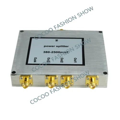ZQTMAX Power Divider 4 Way SMA Splitter Frequency 800-2500mhz For 3g cdma gsm signal booster 2g 3g 4g repeater or other