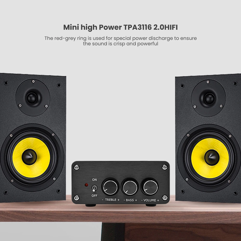 Усилитель звука AIYIMA 100 Вт * 2 Mini Hi Fi TPA3116 0 канальный усилитель мощности Цифровой