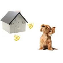 Pet кора устраняет ультразвуковой дом Водонепроницаемый ABS пластик Дрессировка собак будильник шаблон устройство против лая