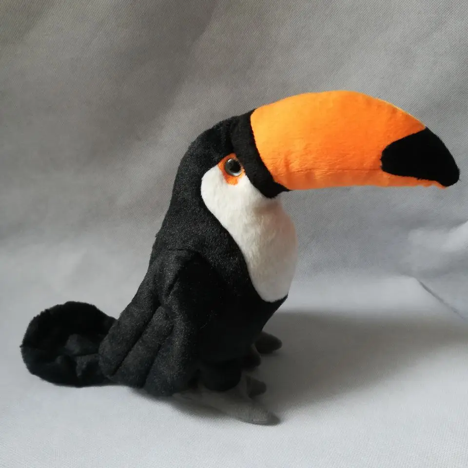 about 26cm cute black toucan bird plush toy soft doll birthday gift d2589