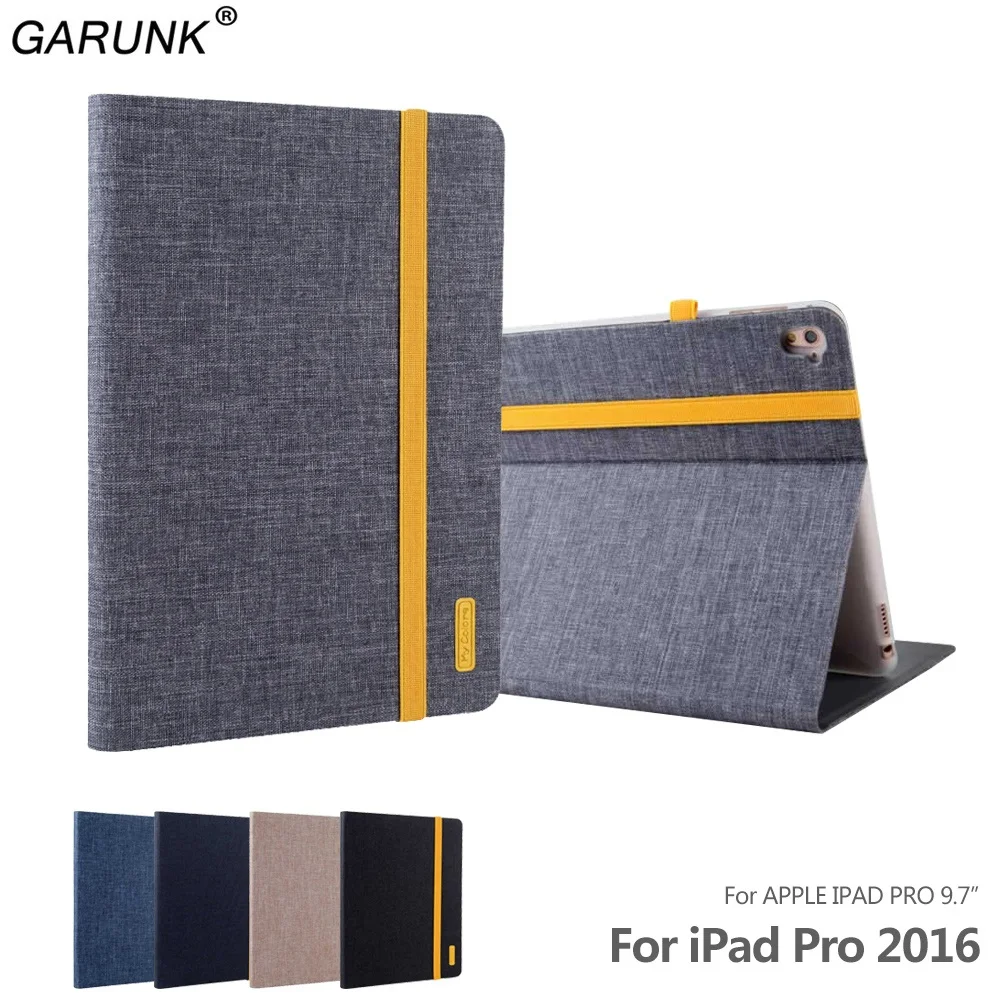 Чехол для iPad Pro 9.7 &quot garunk Slim Light Вес Ткань Folio Stand чехол Авто Услуга сна Smart Cover 2016