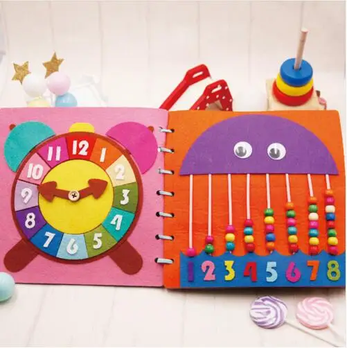1PC Pink Mom Handmade My First Book Kids Early Learning Education Quiet Book Felt Material DIY Study Manual Intelligence Books 1PC Pink Mom Handmade My First Book Kids Early Learning Education Quiet Book Felt Material DIY Study Manual Intelligence Books