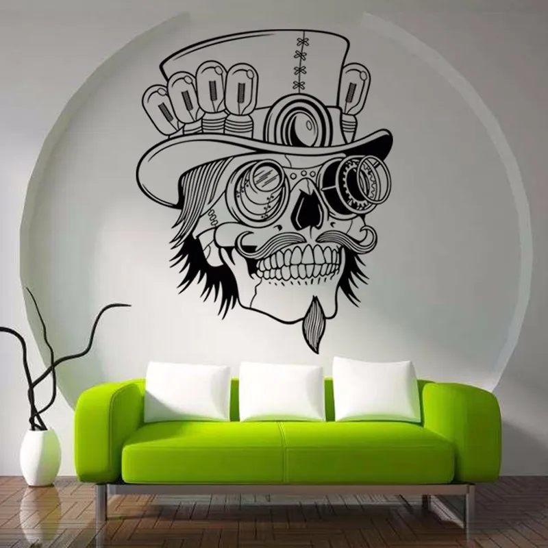 Украшение для Хэллоуина мексиканский череп шаблон собрать стикер на стену s для вечерние креативные домашний декор спальня ПВХ Настенная Наклейка на стену