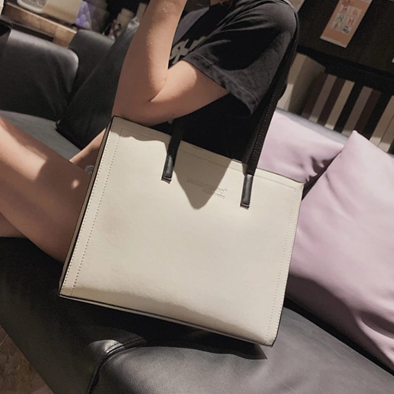 

2019 Fashion Brand Canvas Shoulder Bags Women's Casual Tote large Handbags Spring Casual Tote Bag Big Shoulder Bags B41-80