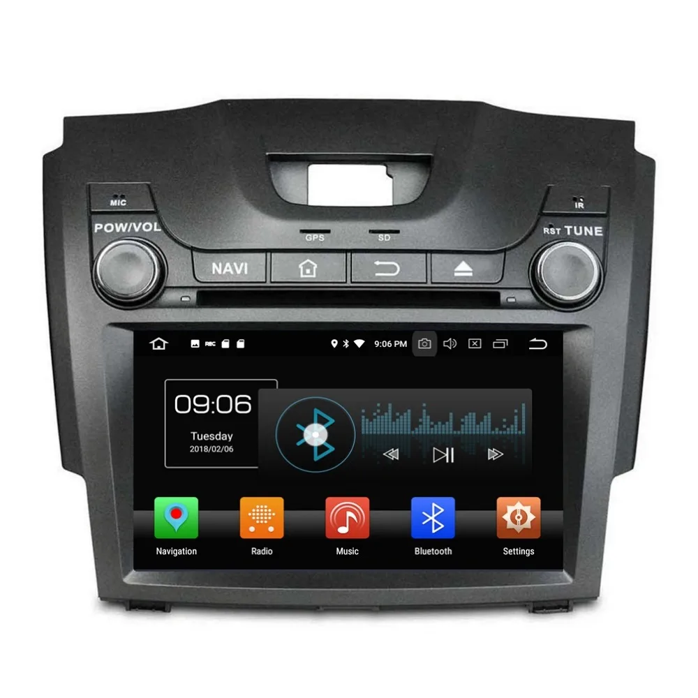 Excellent 4GB+32GB 8" Octa Core Android 8.0 Car DVD Player for Chevrolet S10 Isuzu D-Max 2013 2014 Car Radio GPS WIFI Bluetooth USB DVR 1