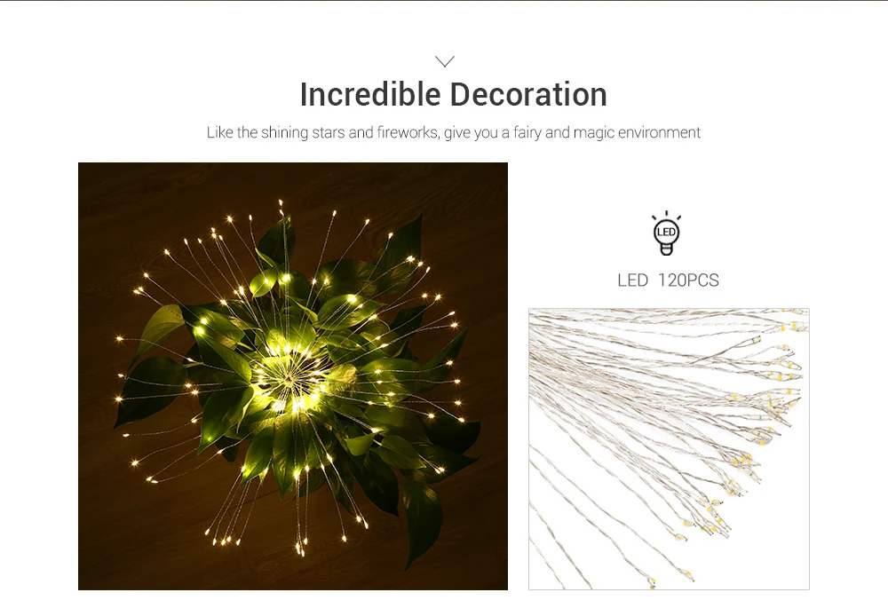 LH - BOM - YHD120WW 120 LEDs Hanging Starburst Light with Remote Control&nbsp;(Warmwhite)