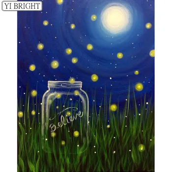 

DIY Firefly moon 5D home decor diamond embroidery crafts wall painting diamond mosaic square diamond painting cross stitch LK1.