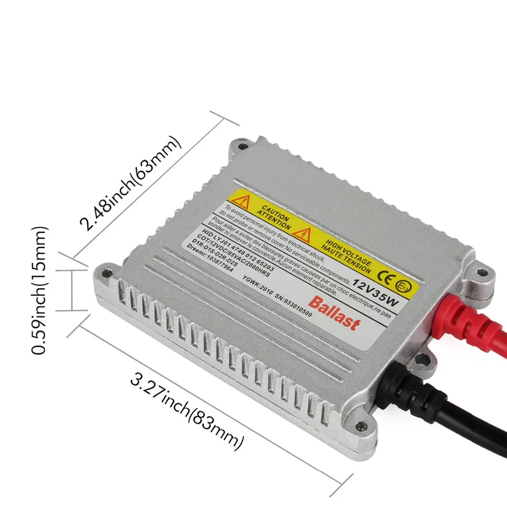 Safego серебряный цвет ксенон HID Балласт DC 12 В ксеноновый блок для всех автомобильных фар HID ксеноновый балласт 35 Вт