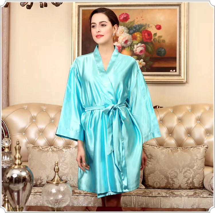 Новые Большие размеры шелковый халат 2017 Весна-осень халаты для женщин пикантные невесты Халаты женские пижамы Халаты a594
