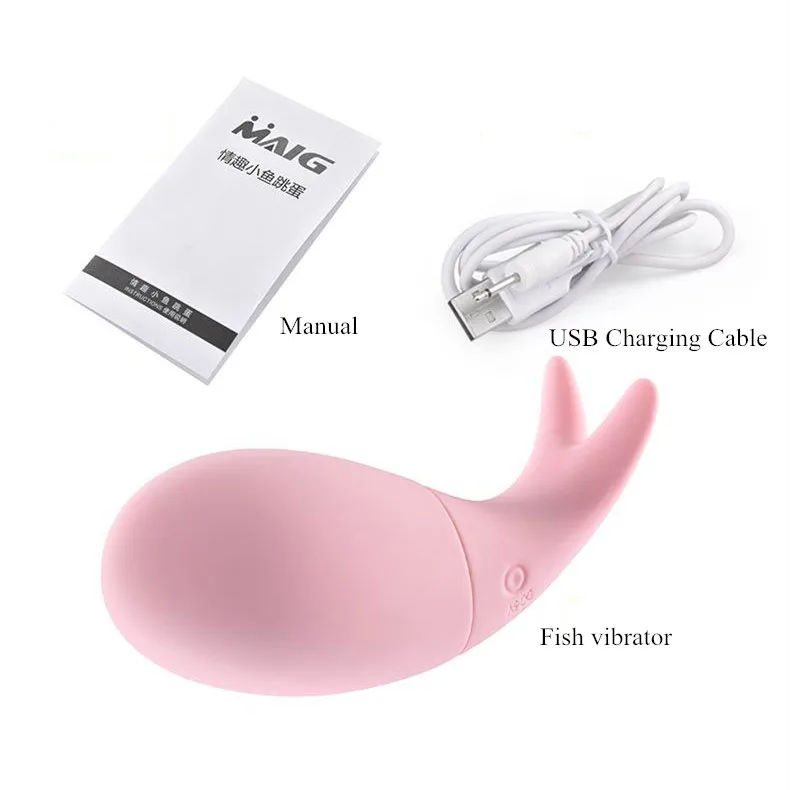 Mini Fish Vibrating Egg 10 Speed Wireless Egg Vibrator Famale Vagina Clitoris Stimulator Massager USB Adult Sex Toys for Women (1)