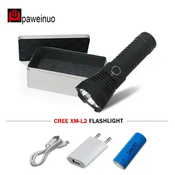 

High power led flashlight xm l2 usb Rechargeable 26650 battery police torch flashlight waterproof hand lamp torch flash light