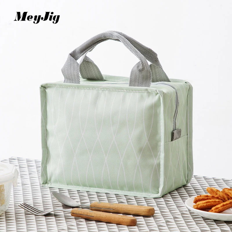 Meyjig Small Fresh Square Zipper Insulation Bag Organizer Waterproof