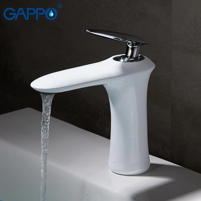 

Gappo Basin Faucets white bath water taps mixers bathroom water sink faucet tap waterfall Faucets mixer taps