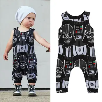 

0-3Years Hot Style Newborn Kid Boys Sleeveless Romper Print Playsuit Jumpsuit Clothes Casual Outfit Star Planet War Warrior
