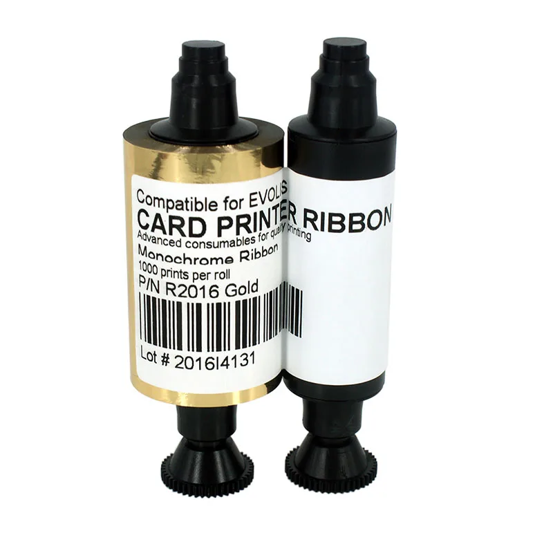 

Printer Ribbon R2016 Gold Ribbon 1000prints/roll For Evolis R2016, Pebble Series Dualys 3 Securion Card Printer