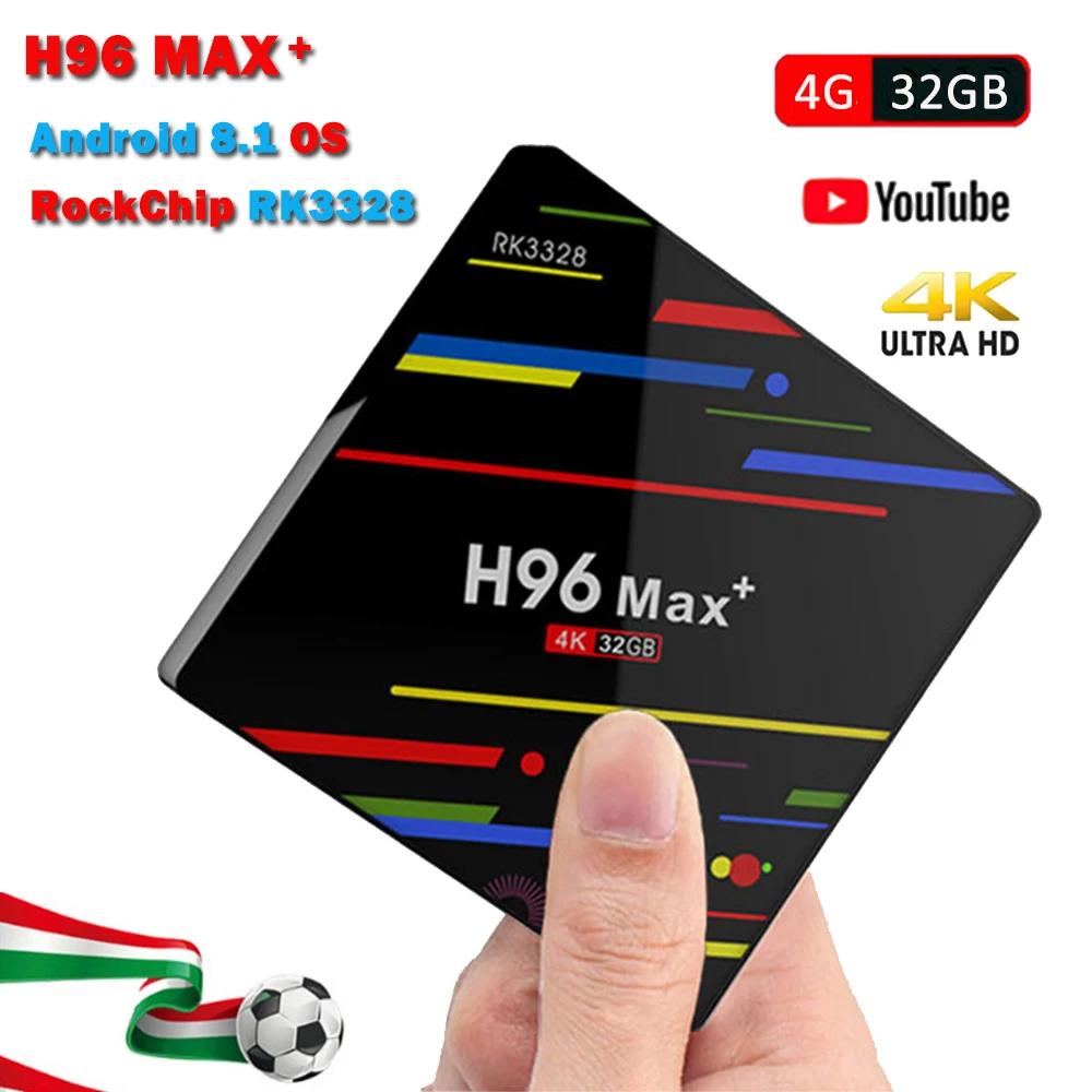 

Newest Version Android 8.1 H96 Max+ RK3328 Quad-Core 64bit 4GB 32GB 2.4G/5G Wifi H.265 USB 3.0 Youtube H96 Max Plus Set-top Box