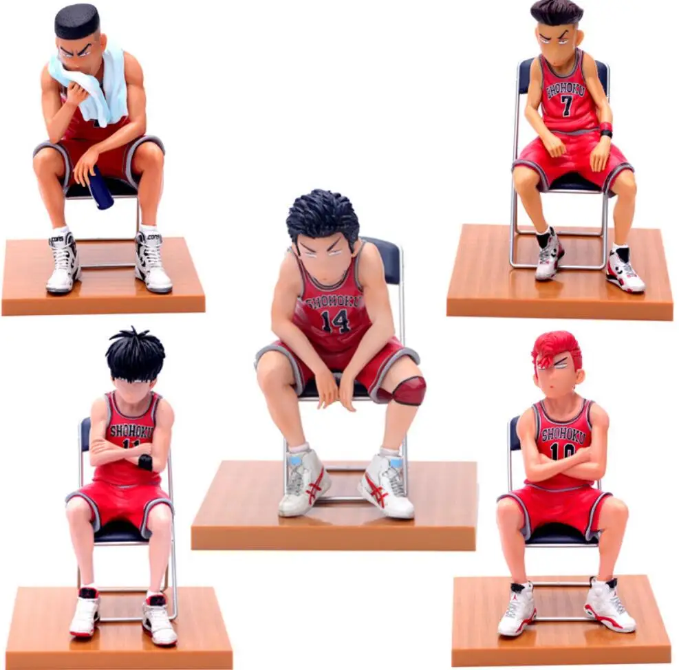 

SLAM DUNK Shohoku Basketball Player Anime Figure Doll Hanamichi Sakuragi Rukawa Kaede Model