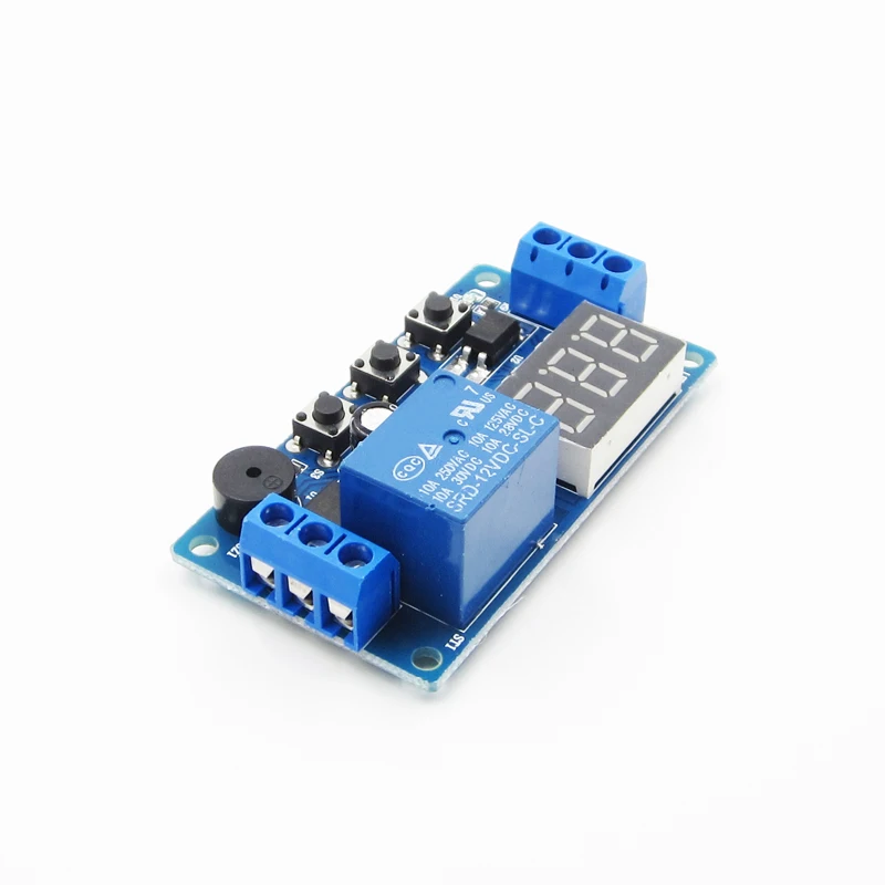 12V LED Display Programmable Timer Relay Module Delay Switch Board Car Buzzer (5)
