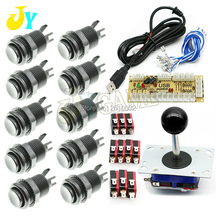 DIY аркадные кнопки и джойстик для Raspberry Pi /PC HAPP стиль аркадный контроллер комплект