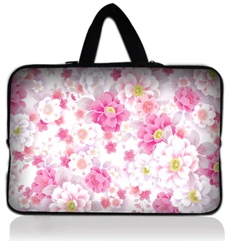 

Pink Flower 9" 10" 10.1" Laptop Bag Case Sleeve for iPad 1 2 3 / Google Android Tablet