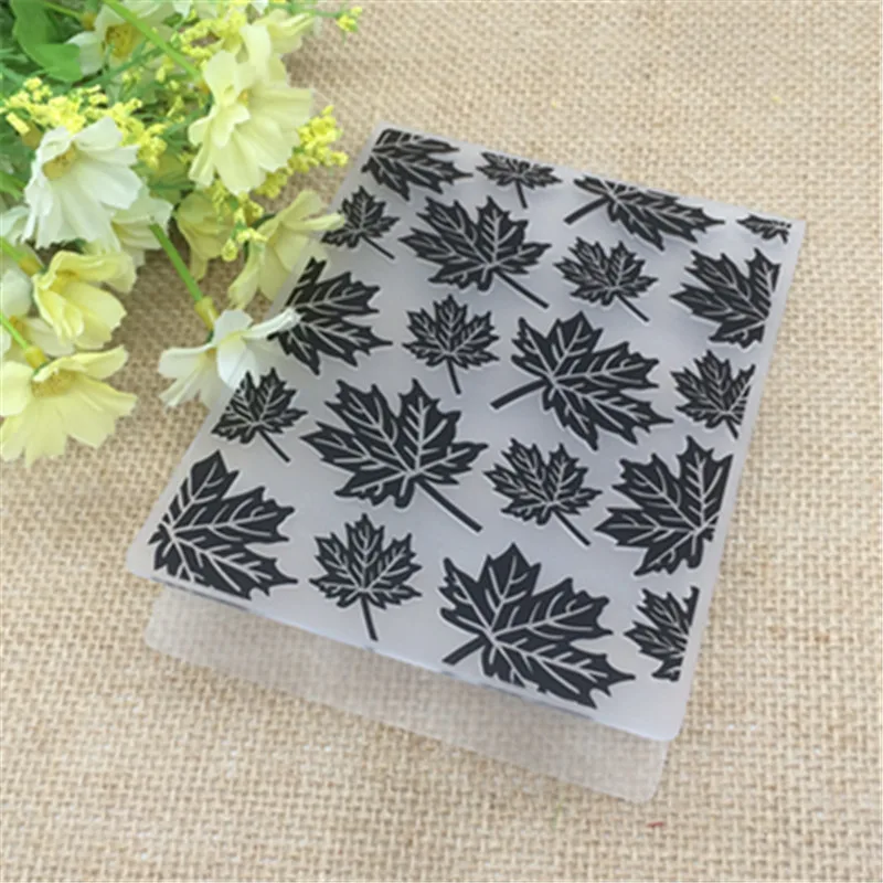 

PLASTIC EMBOSSING FOLDER leaves scrapbook album card gift packing decoration cutting dies paper craft stencils
