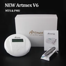 Derma ручка Перманентный макияж машина Artmex V6 глаз бровей губ Вращающаяся ручка V6 тату машина MTS PMU система с V6 иглой татуировки