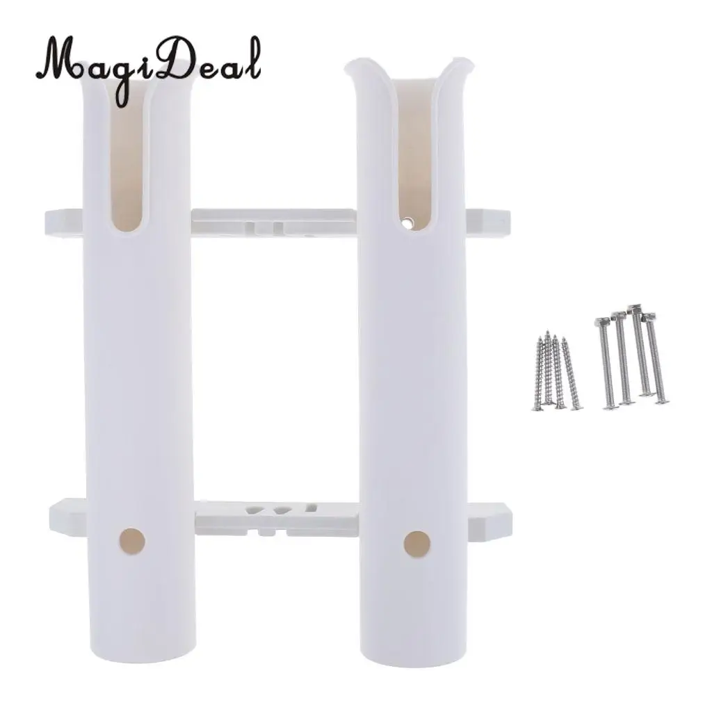 MagiDeal Durable UV Resistant Fishing Marine Boat Yacht Tube Rod Holder Support Stand Rack Side Mount Bracket Fits 1/2/4 Pole