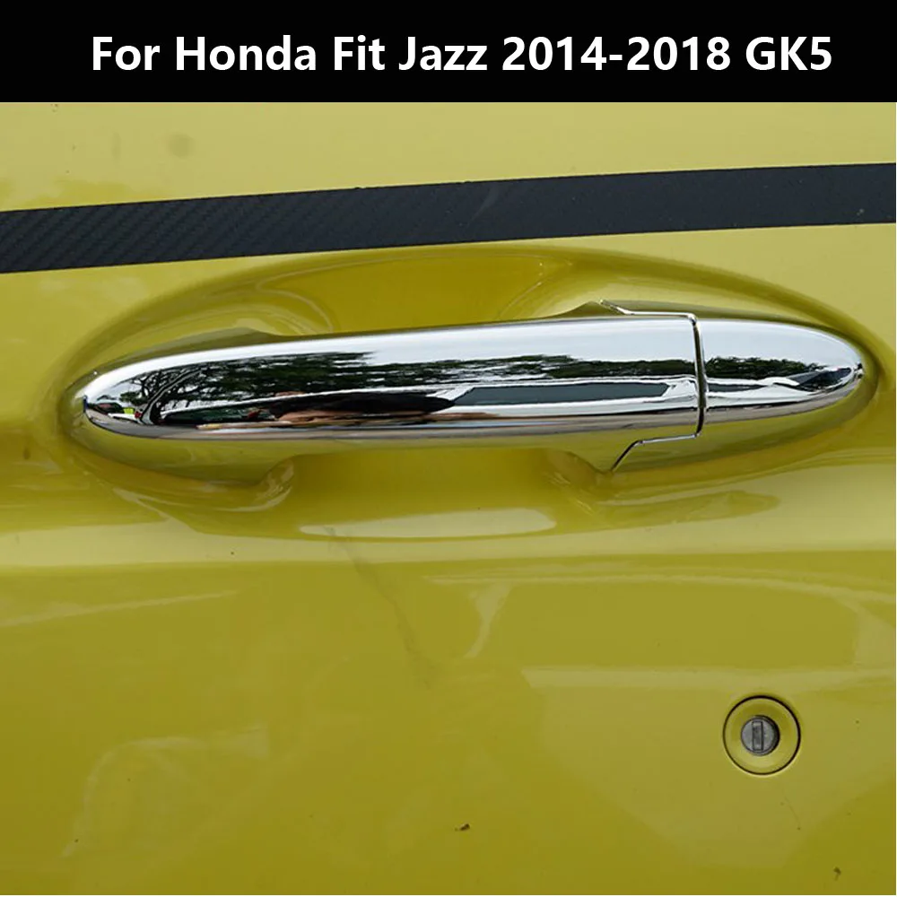 For Honda Fit Jazz 2014-2018 GK5 chrome door handle cover (1)