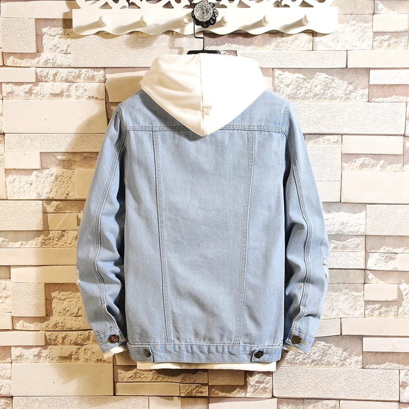 YASUGUOJI 2019 tech wear jeans jacket men mens fashion tactical jacket men japanese streetwear slim fit denim jacket L127