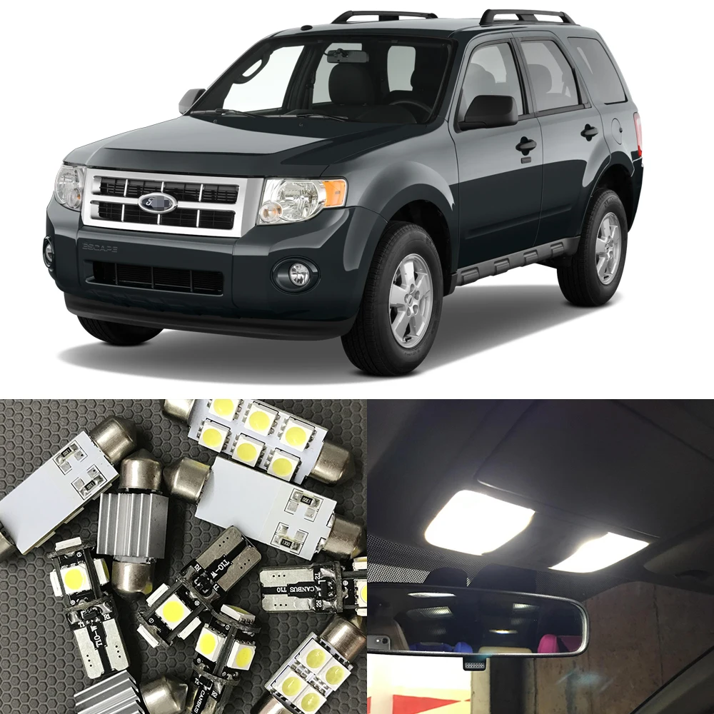 Us 11 99 11pcs No Error Interior Car Led Bulb Kit For Ford Escape 2001 2002 2003 2004 2005 Map Dome Trunk License Plate Light Car Styling In Signal