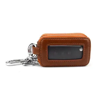 

2019 New Men Car Key Case Genuine Leather Double Zipper Keys Chain Holder Case Wallet