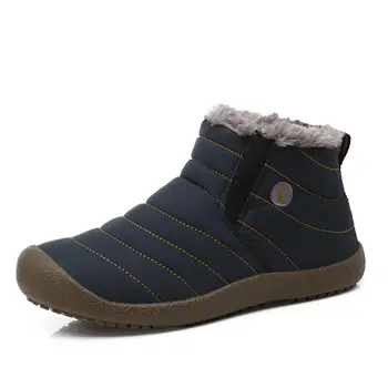 

New Nice Men Winter Men Shoes Solid Color Snow Boots Cotton Antiskid Bottom Keep Warm Waterproof Male Boots,size 67,66