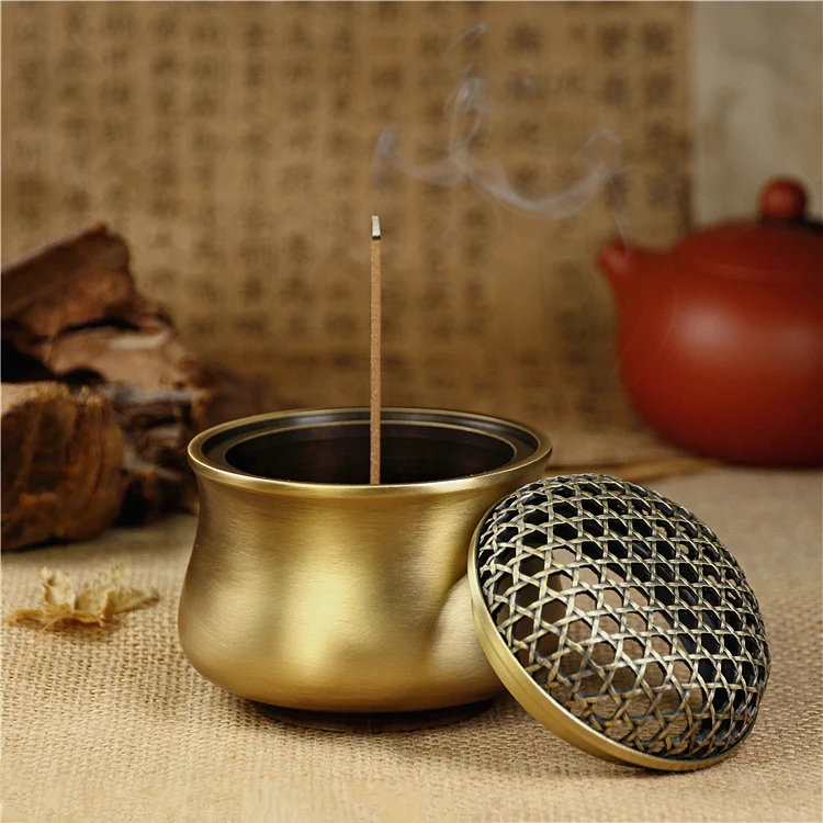 Beautiful Fancy Metal Blue Brass Copper Coils incense Zinc Alloy Censer