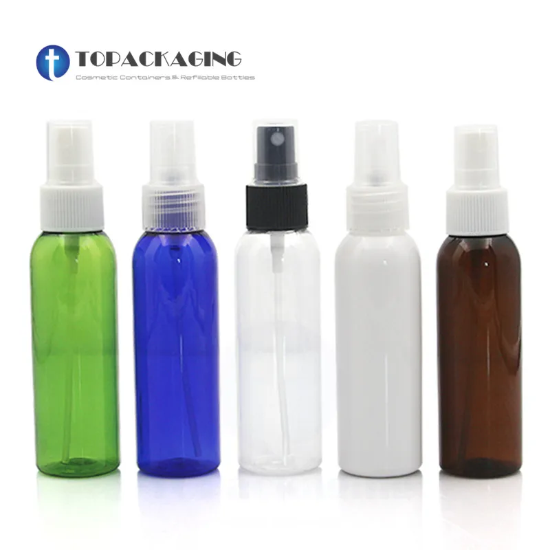 

100PCS*60ml Spray Pump Bottle Empty Plastic Cosmetic Container Refillable Sample Perfume Fine Mist Atomizer Makeup Parfum Pack