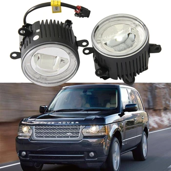 

E4 Approved For LAND ROVER Range Rover Mk3 Freelander 2 LF Discovery LED Fog Lamp 9CM Daytime Running Light DRL Driving Light