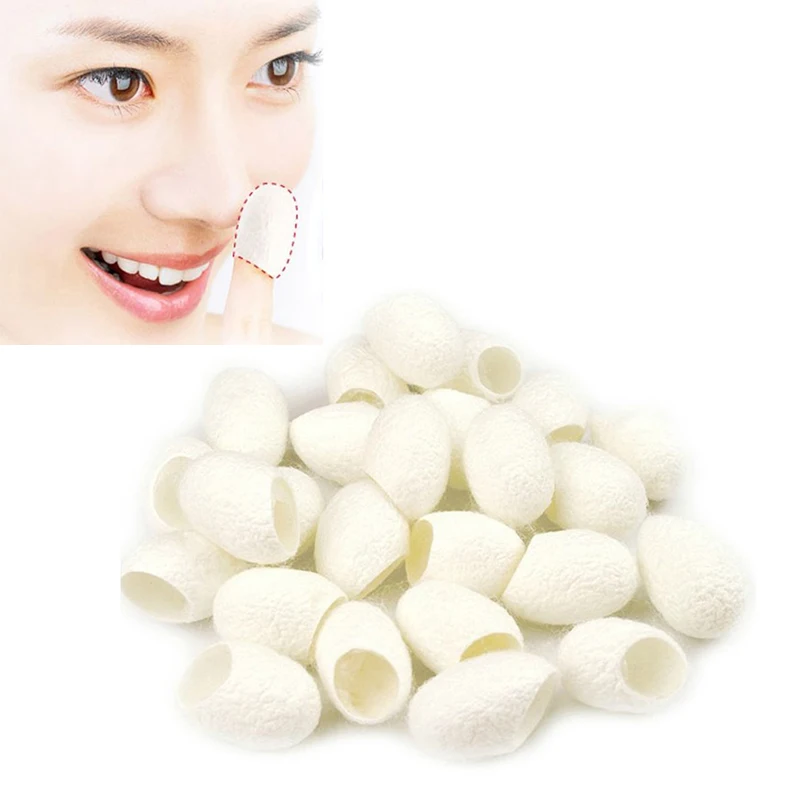 

HOT 90 Pcs Silkworm Balls Purifying Whitening Exfoliating Scrub Blackhead Remover Natural Silk Cocoons Facial Skin Care Tools