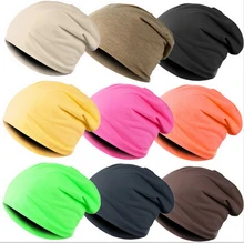 New Unisex Beanie Stacking Knitted Hat Slouch For Women Men Hip Hop Free Size Casual Autumn Winter Cap 16 Colors Solid 2015