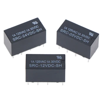 

New Hot 1Pcs 8 Pins Relay SRC-05VDC-SH SRC-12VDC-SH SRC-24VDC-SH 5V 12V 24V