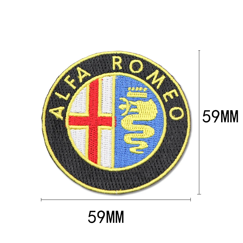 1 шт. для одежды, наклейки, ткань, аппликация, нашивка, вышивка для Alfa Romeo 147 156 159 Mito Giulia Milano GT Q2, автомобильные аксессуары